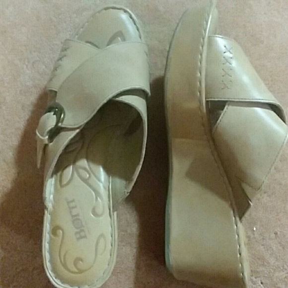 Born Shoes - Size 10 Born, tan wedge, only worn twice